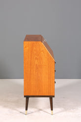 Stilvoller Mid Century Sekretär Vintage Schreibmöbel echt Holz Kommode Office Secretary