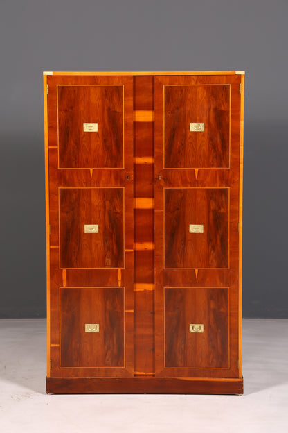 Beautiful Maritime Cabinet Military Chest Wardrobe Yew Vertiko Antique Colonial Hallway Cabinet