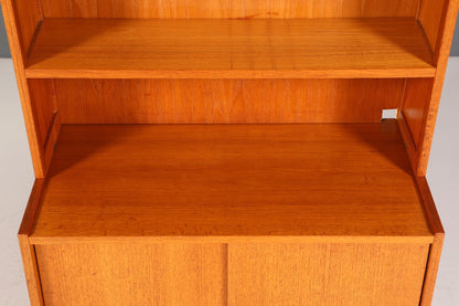 Schlichtes Mid Century Bücherregal Danish Design Schrank Retro Kommode Schiebetür Regal Vintage 2 von 2