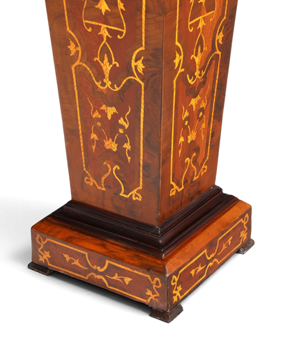 Stilvolle Barock Stil Säule Louis XV Blumensäule Naturstein Marmor Intarsien Ablage Tisch