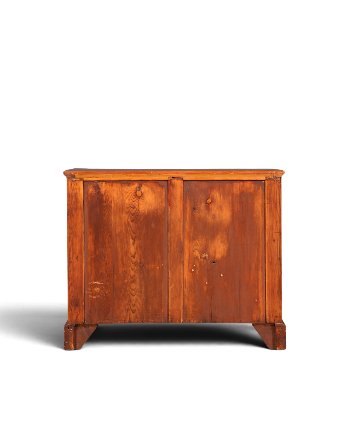Hauptstadt Möblerei englische Kommode aus massivem Holz im Antik-Stil, Rückansicht des Vintage Sideboards