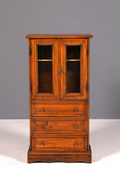 Edle Vitrine Antik Barock Stil Massiv Echt Holz Glasvitrine Vintage Schrank