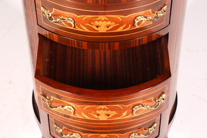 Traumhafte Barock Stil Kommode Vertiko Intarsien Schubladenkommode 7-Schübige Kommode