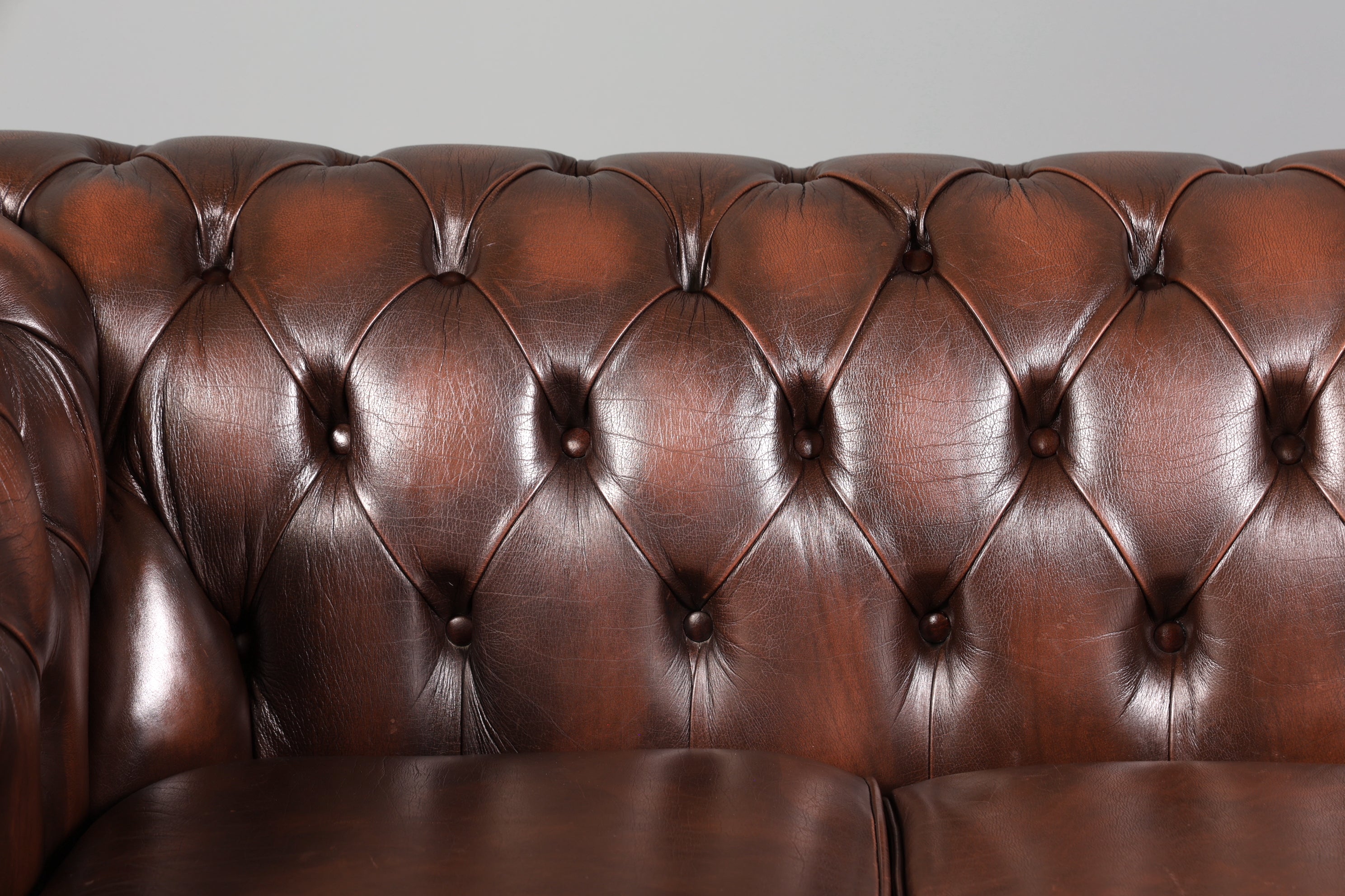 Wunderschönes Original Chesterfield Sofa 3- Sitzer echt Leder Couch Englisch 1 von 2