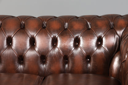 Wunderschönes Original Chesterfield Sofa 3- Sitzer echt Leder Couch Englisch 1 von 2