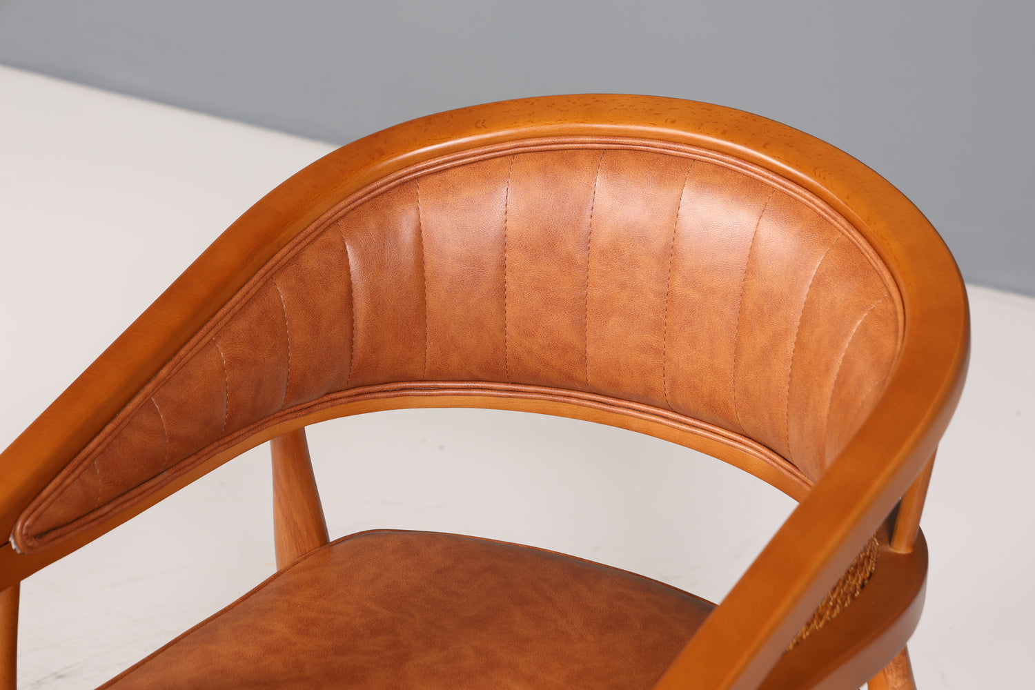 Korbgeflecht Esszimmer Stuhl &quot;Malibu Brown&quot; Küchenstuhl Armlehnstuhl Buche Sekretär Stuhl
