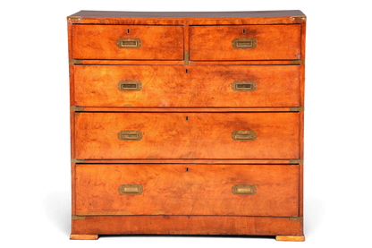 Hauptstadt Möblerei maritime Military Chest Kommode aus massivem Holz mit Messingbeschlägen im englischen Stil
