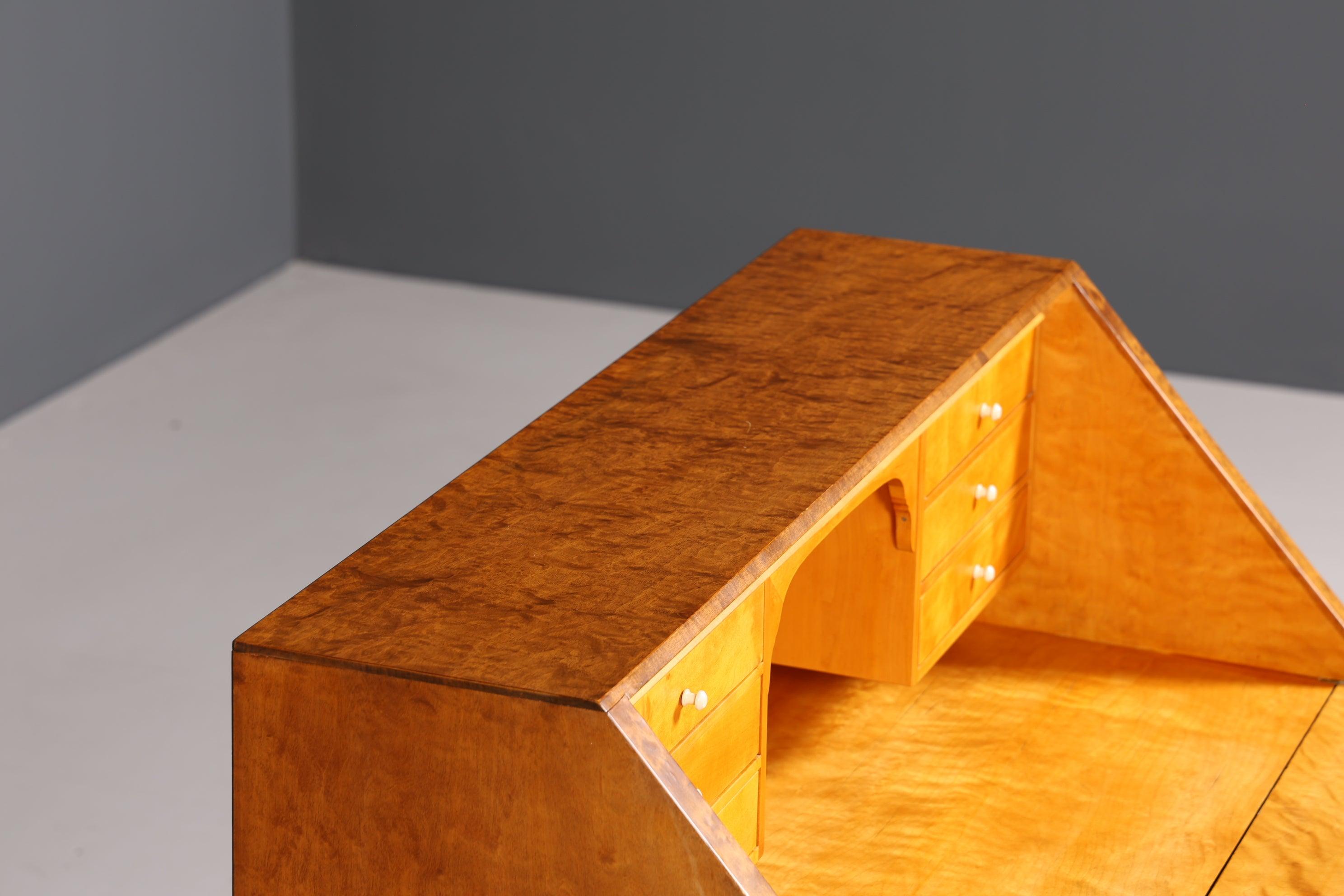 Stilvoller Sekretär um 1930 Büro Kommode echt Holz Schreibtisch Bürokommode