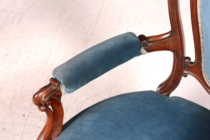 Edler Louis Philippe Sessel Biedermeier Antik Armlehnsessel Lounge Sessel Vintage