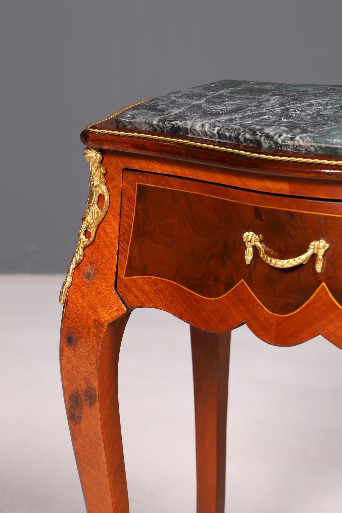 Dreamy Louis XV side table, Baroque style, marble console table, chest of drawers, telephone table