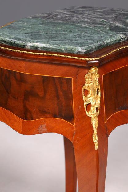 Dreamy Louis XV side table, Baroque style, marble console table, chest of drawers, telephone table