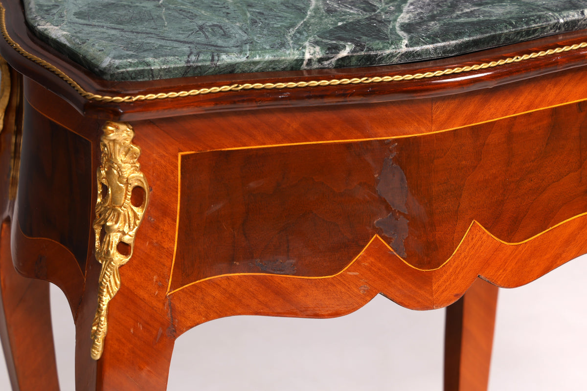 Dreamy Louis XV side table, Baroque style, marble console table, chest of drawers, telephone table