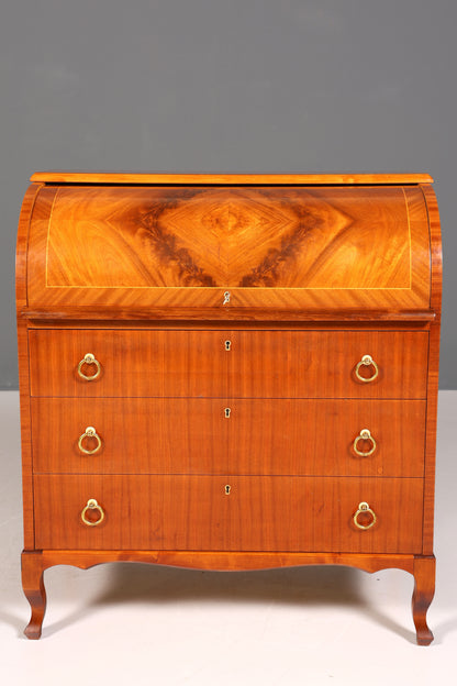 Wunderschöner Mid Century Rollladen Sekretär echt Holz Büro Schrank Vintage Schreibkommode 60s