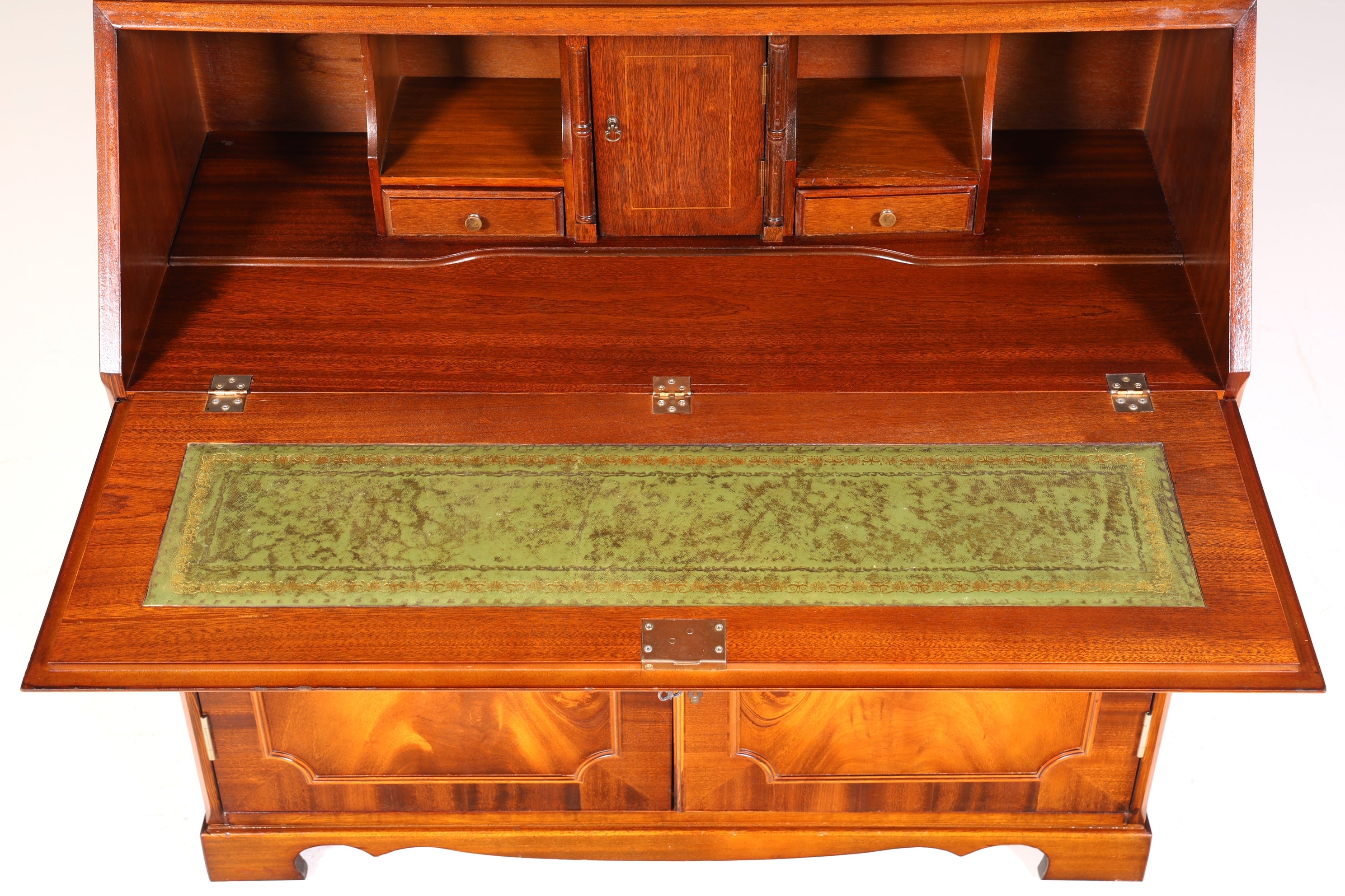 Traumhafter Englischer Sekretär Büro Aufsatzsekretär Antik 60S Vitrinen Schrank UK