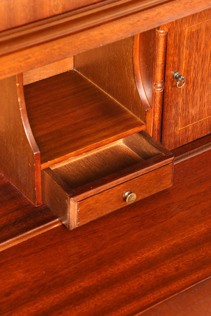 Traumhafter Englischer Sekretär Büro Aufsatzsekretär Antik 60S Vitrinen Schrank UK