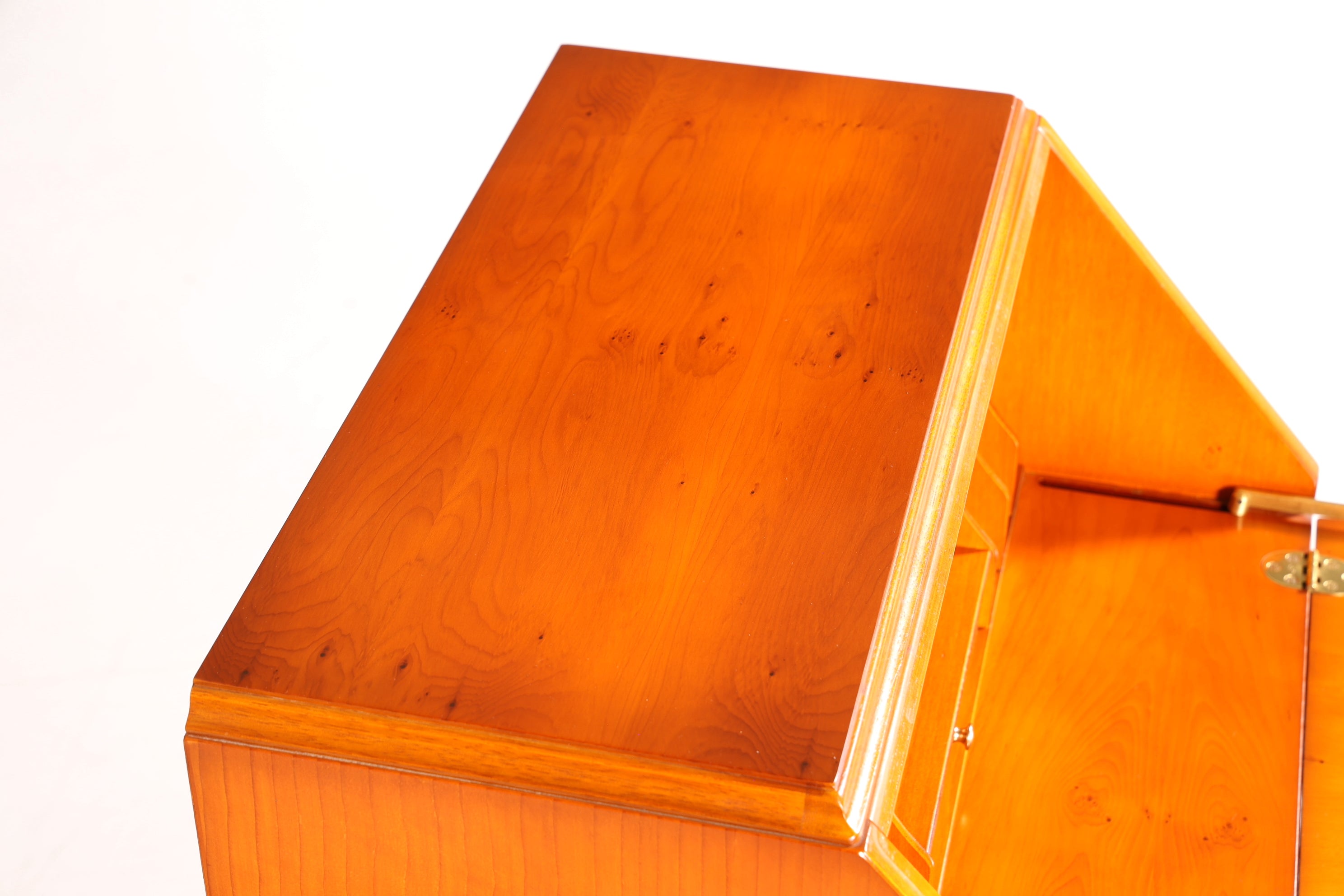 Stilvoller Englischer Sekretär Original Heldense Büro Schreibtisch Eibe Antik 60s Schreibkommode UK