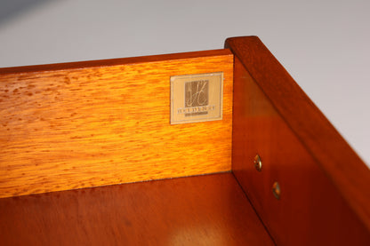 Stilvoller Englischer Sekretär Original Heldense Büro Schreibtisch Eibe Antik 60s Schreibkommode UK