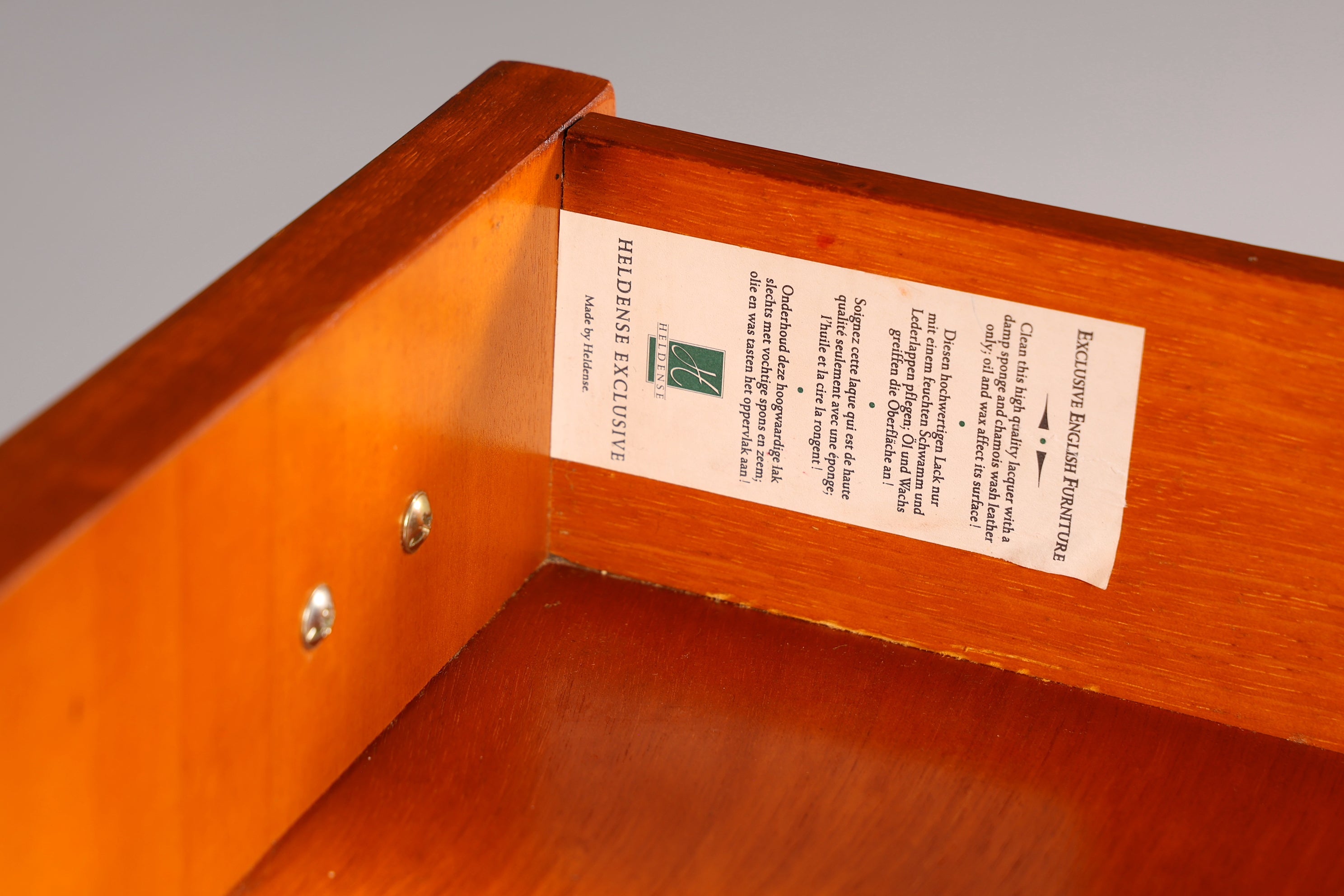 Stilvoller Englischer Sekretär Original Heldense Büro Schreibtisch Eibe Antik 60s Schreibkommode UK