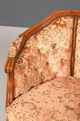 Wunderschöner Chippendale Armlehnsessel Barock Stil Sessel Armchair Samt Stoff Rococo Stil Sessel 2 von 2