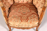 Wunderschöner Chippendale Armlehnsessel Barock Stil Sessel Armchair Samt Stoff Rococo Stil Sessel 2 von 2