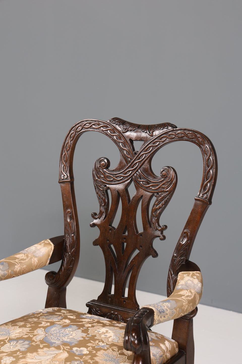 Chippendale Stil Armlehnstuhl Viktorianischer Stil Stuhl 2 von 2