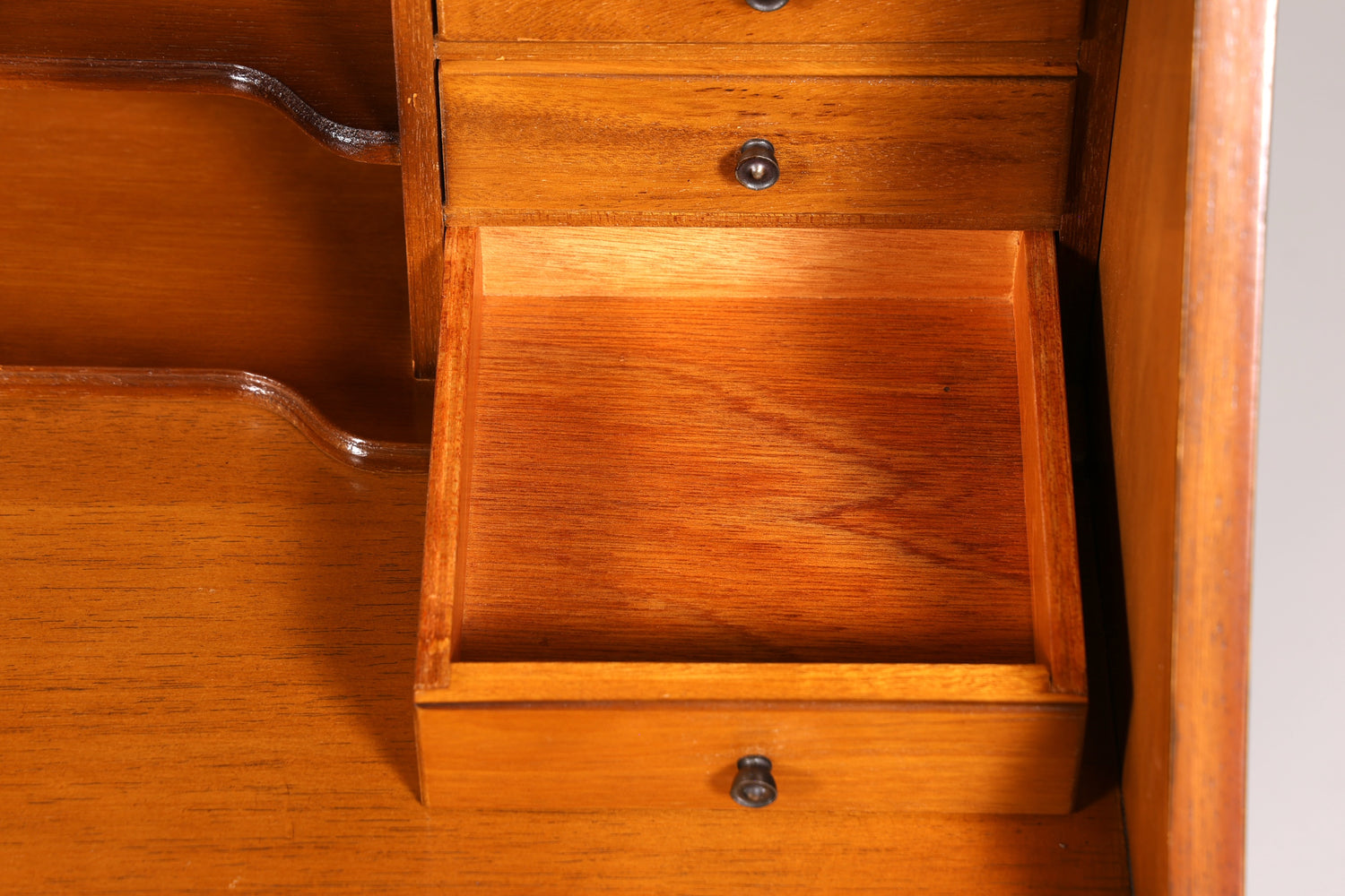 Wunderschöner Englischer Sekretär Schreibkommode Antik Stil echt Lederauflage Kommode UK Schreibtisch