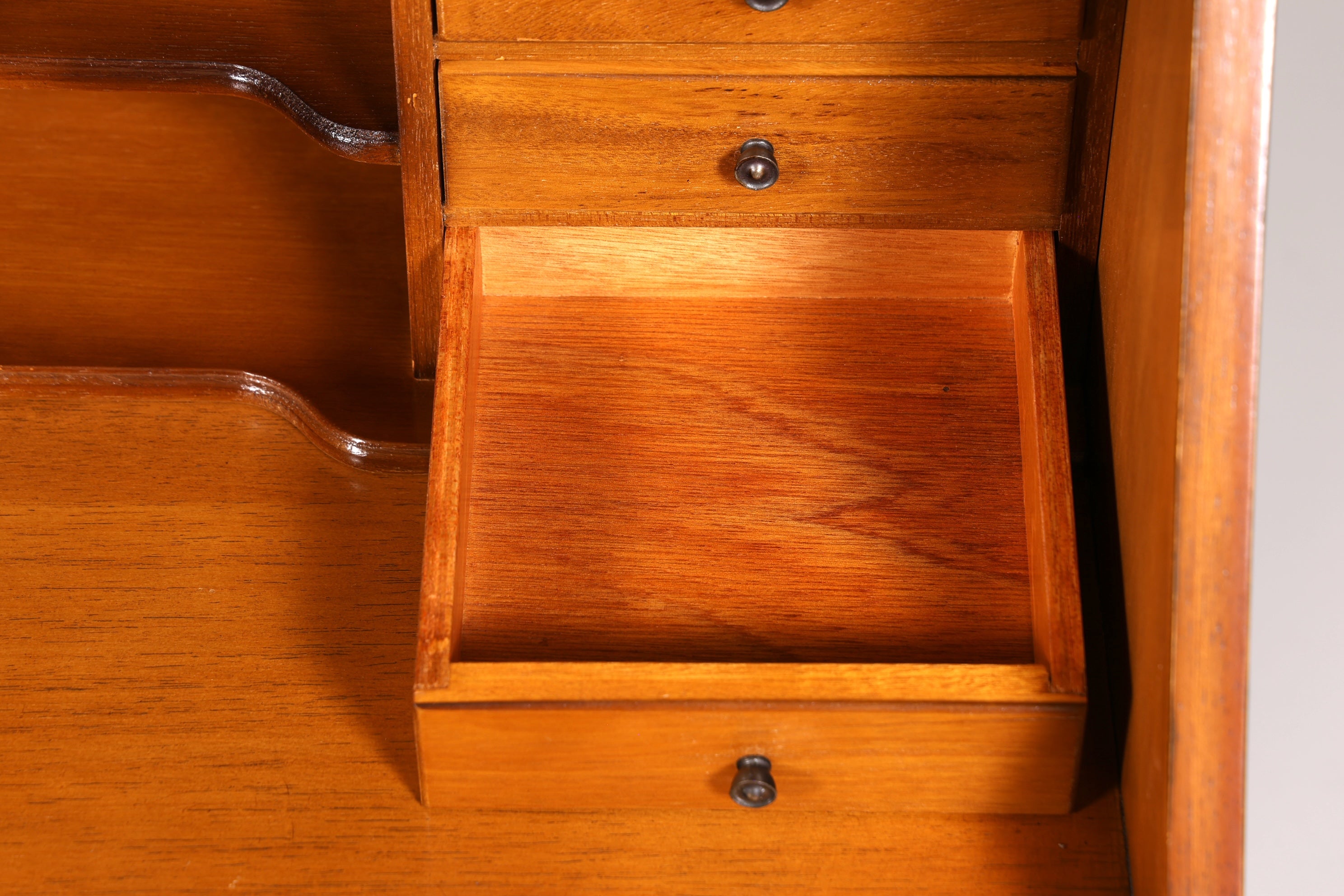 Wunderschöner Englischer Sekretär Schreibkommode Antik Stil echt Lederauflage Kommode UK Schreibtisch