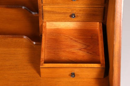 Wunderschöner Englischer Sekretär Schreibkommode Antik Stil echt Lederauflage Kommode UK Schreibtisch