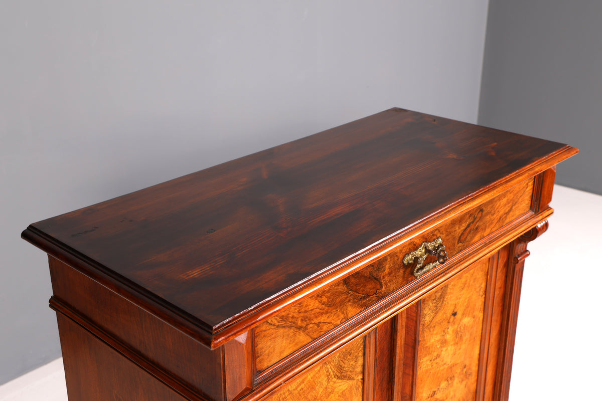 Stylish Gründerzeit cabinet, antique vertiko, Art Nouveau chest of drawers, hallway cabinet, solid wood