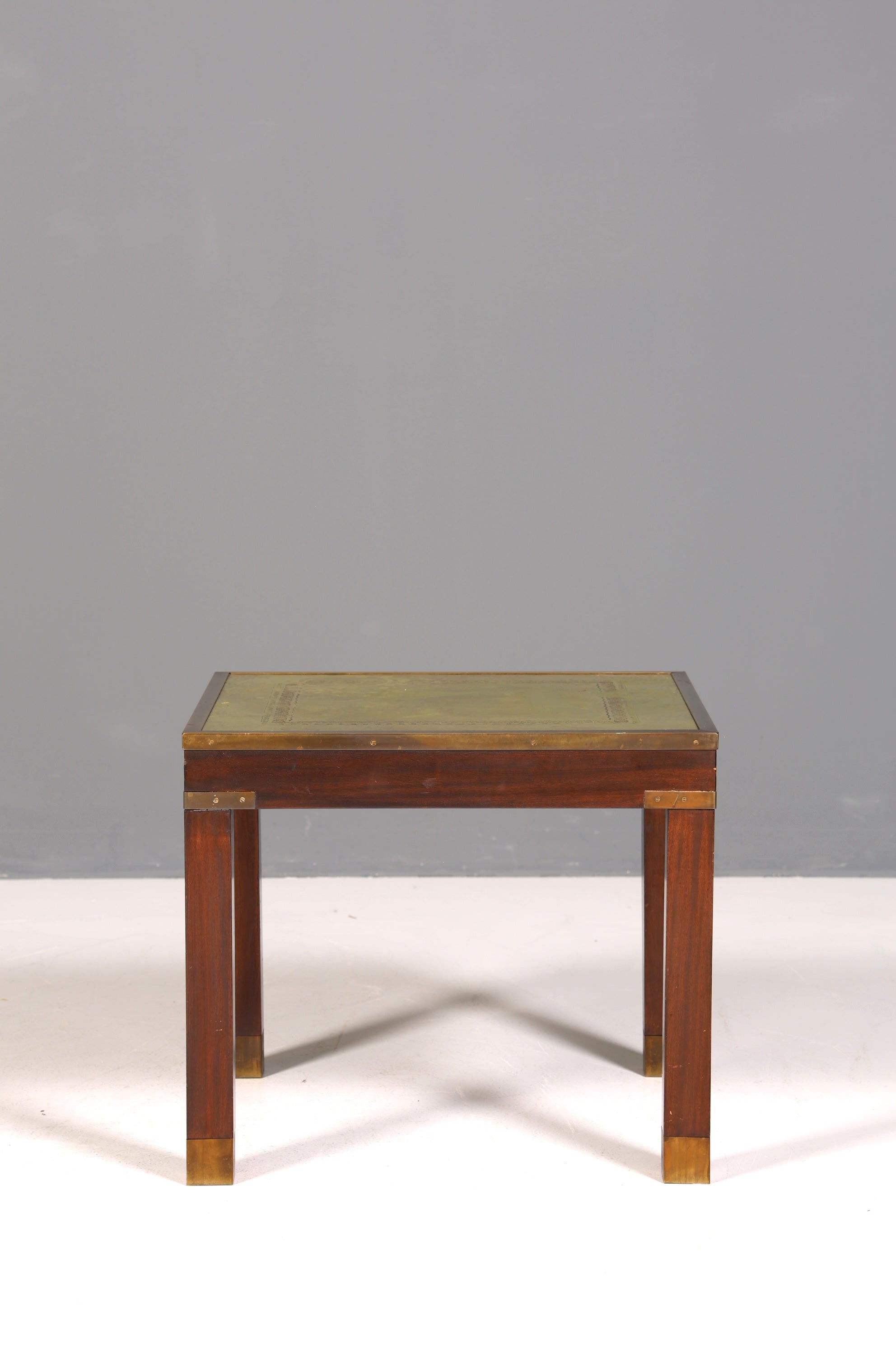 Traumhafter Englischer Tisch Couchtisch Englisch Maritim Antik Stil Mahagoni Ablagetisch echt Lederauflage Beistelltisch