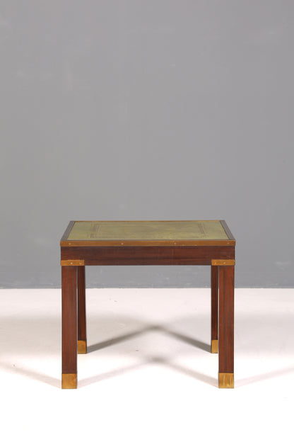 Traumhafter Englischer Tisch Couchtisch Englisch Maritim Antik Stil Mahagoni Ablagetisch echt Lederauflage Beistelltisch