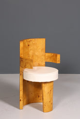 Aussergewöhnlicher Art Deco Design Stuhl Biedermeier Stil Sekretär Stuhl Birke Esszimmer Stuhl