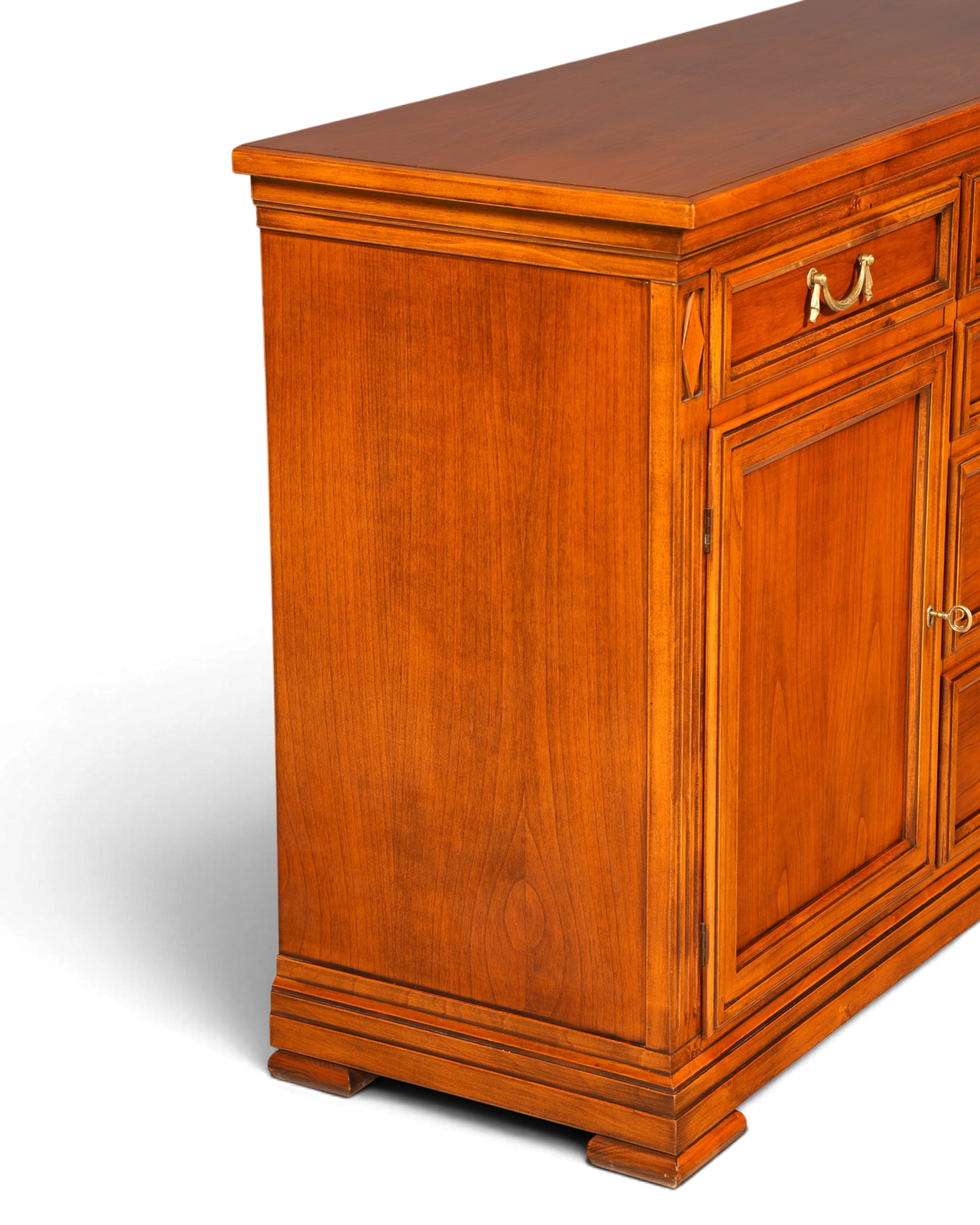 Hauptstadt Möblerei Selva Sideboard Villa Borghese aus Holz im antiken italienischen Stil mit Messingbeschlägen