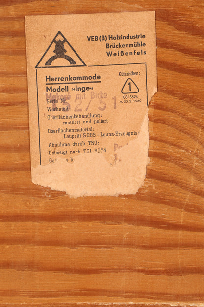 Wunderschöner Mid Century Schrank 60er Jahre Wäscheschrank Retro Vertiko Aktenschrank Kommode