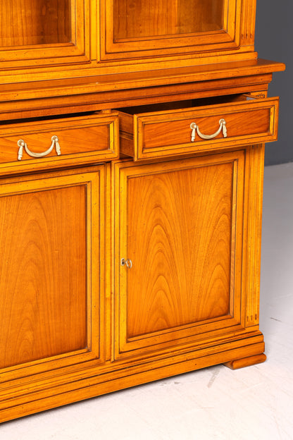 Traumhafte Original Selva Vitrine Villa Borghese Antik Massivholz Buffet Schrank Bibliothek Glasvitrine Made in Italy