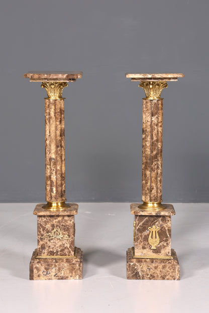 Traumhafte Barock Stil Säule Marmor Louis XV Blumensäule Naturstein Sockel Ablage