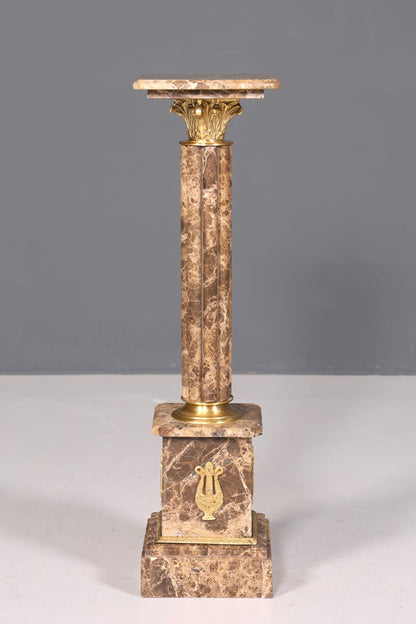 Edle Barock Stil Säule Marmor Louis XV Blumensäule Naturstein Sockel Ablage
