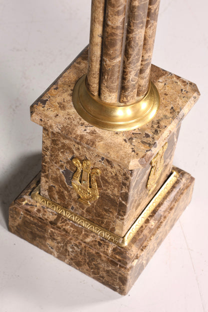 Edle Barock Stil Säule Marmor Louis XV Blumensäule Naturstein Sockel Ablage