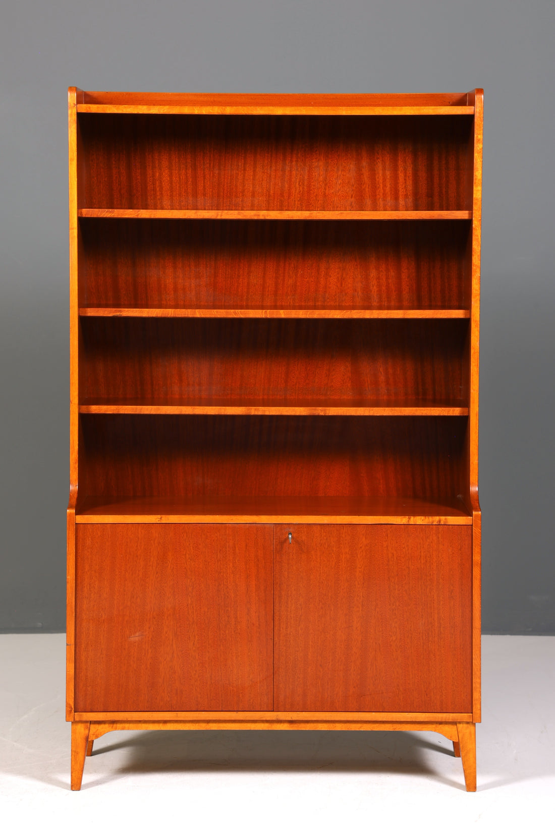 Traumhaftes Mid Century Regal echt Holz Schrank Danish Design Retro Kommode Vintage Bücherregal 60er Jahre