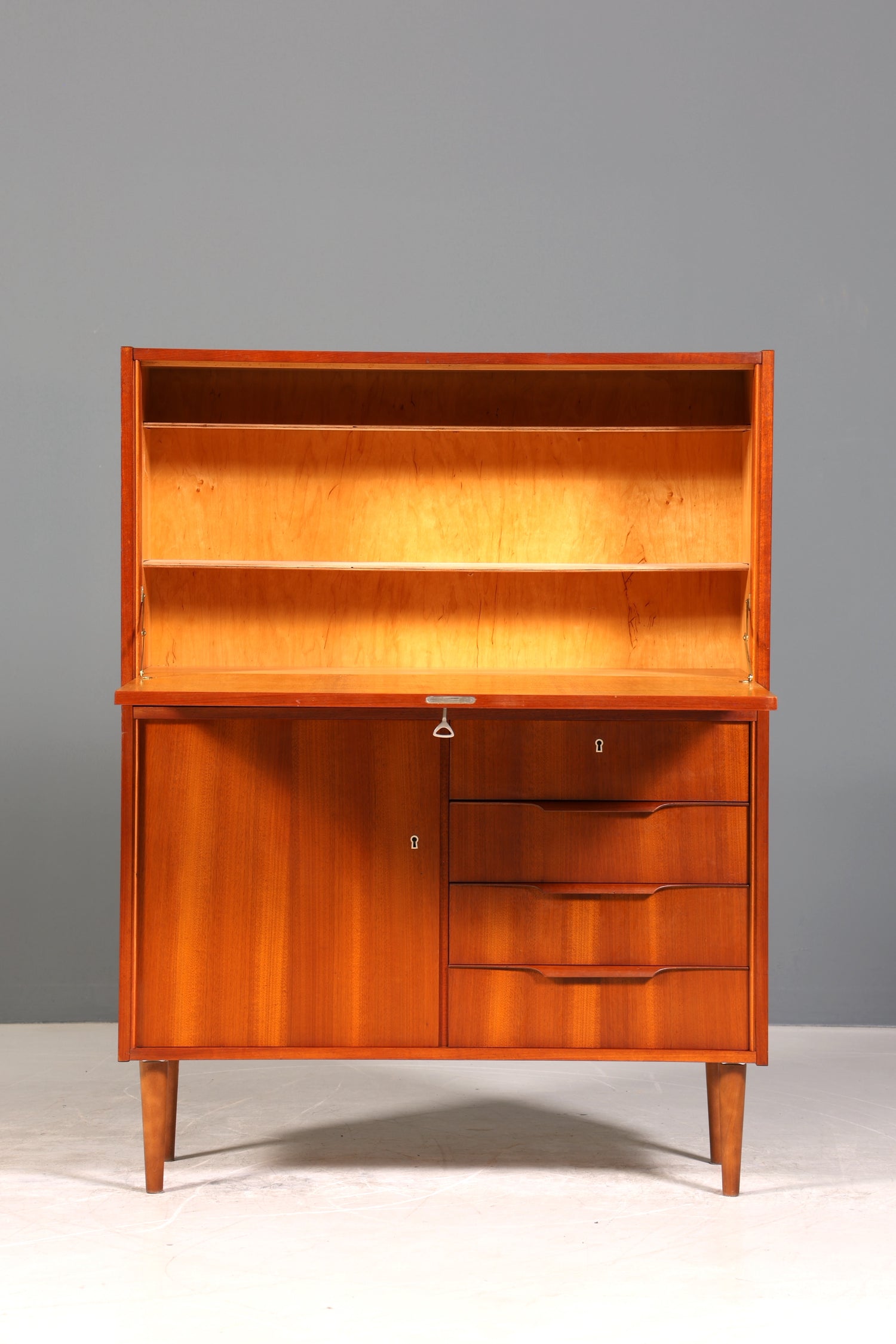 Wunderschöner Mid Century Schrank Danish Design Retro Sekretär Highboard Vintage Vertiko 60s