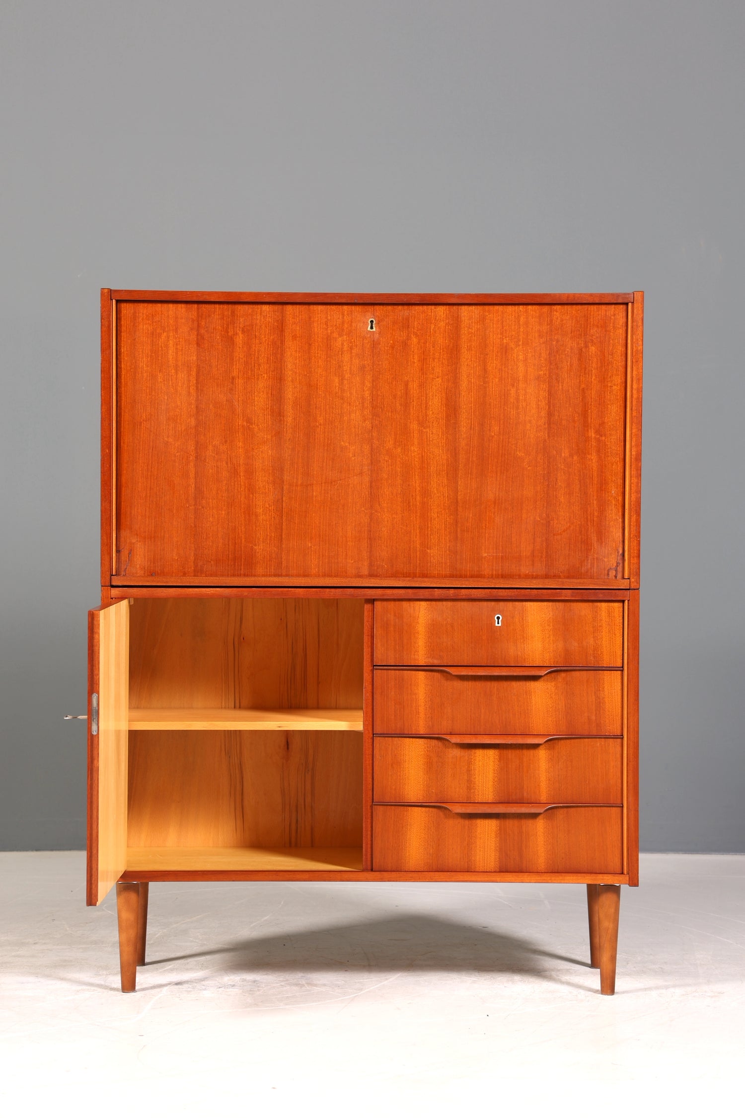 Wunderschöner Mid Century Schrank Danish Design Retro Sekretär Highboard Vintage Vertiko 60s