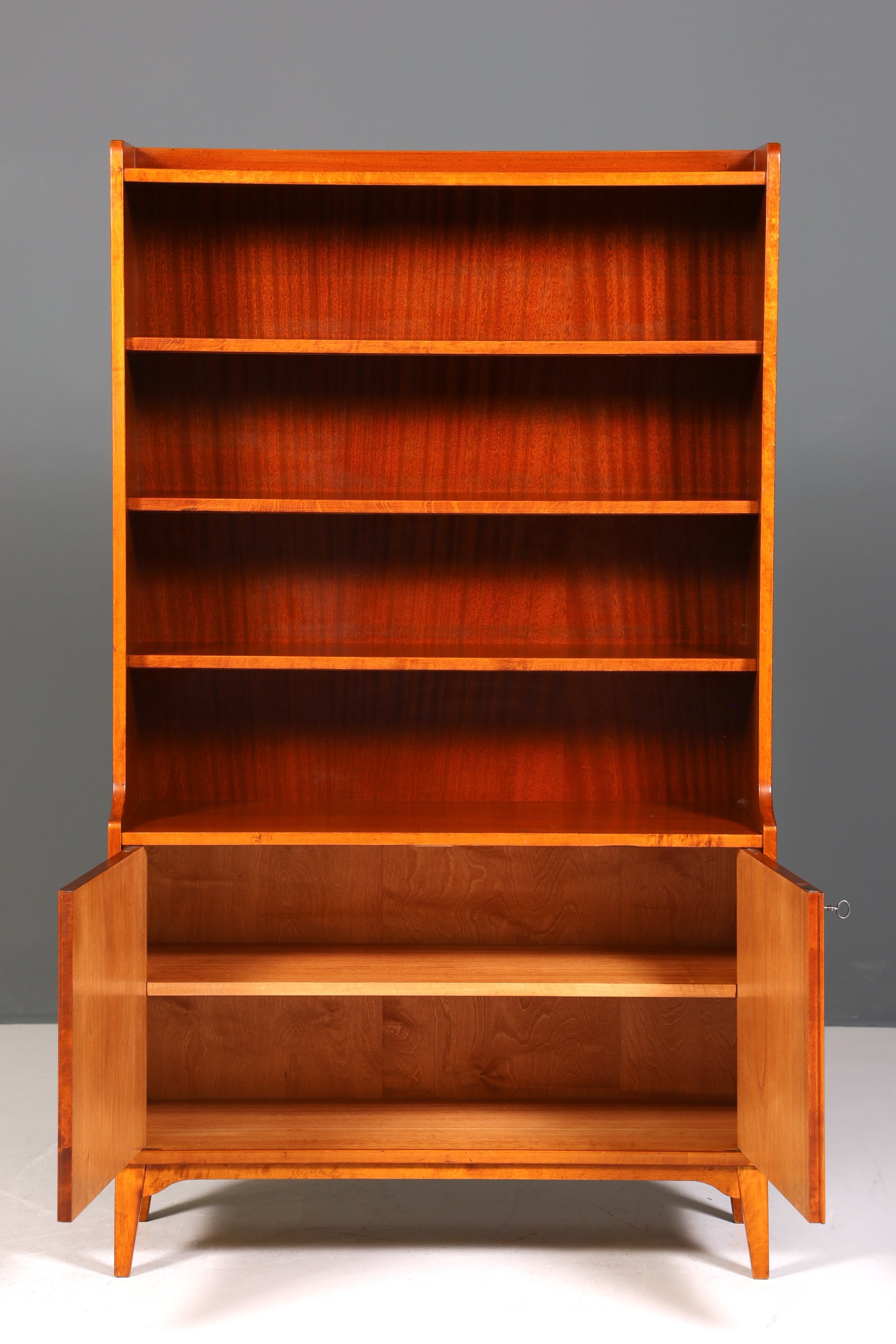 Traumhaftes Mid Century Regal echt Holz Schrank Danish Design Retro Kommode Vintage Bücherregal 60er Jahre
