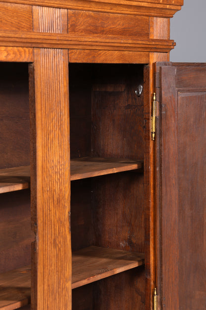 Wunderschöner Original Barock Schrank um 1780 massiv Holz Kleiderschrank Antik Wäscheschrank Eiche Dielenschrank
