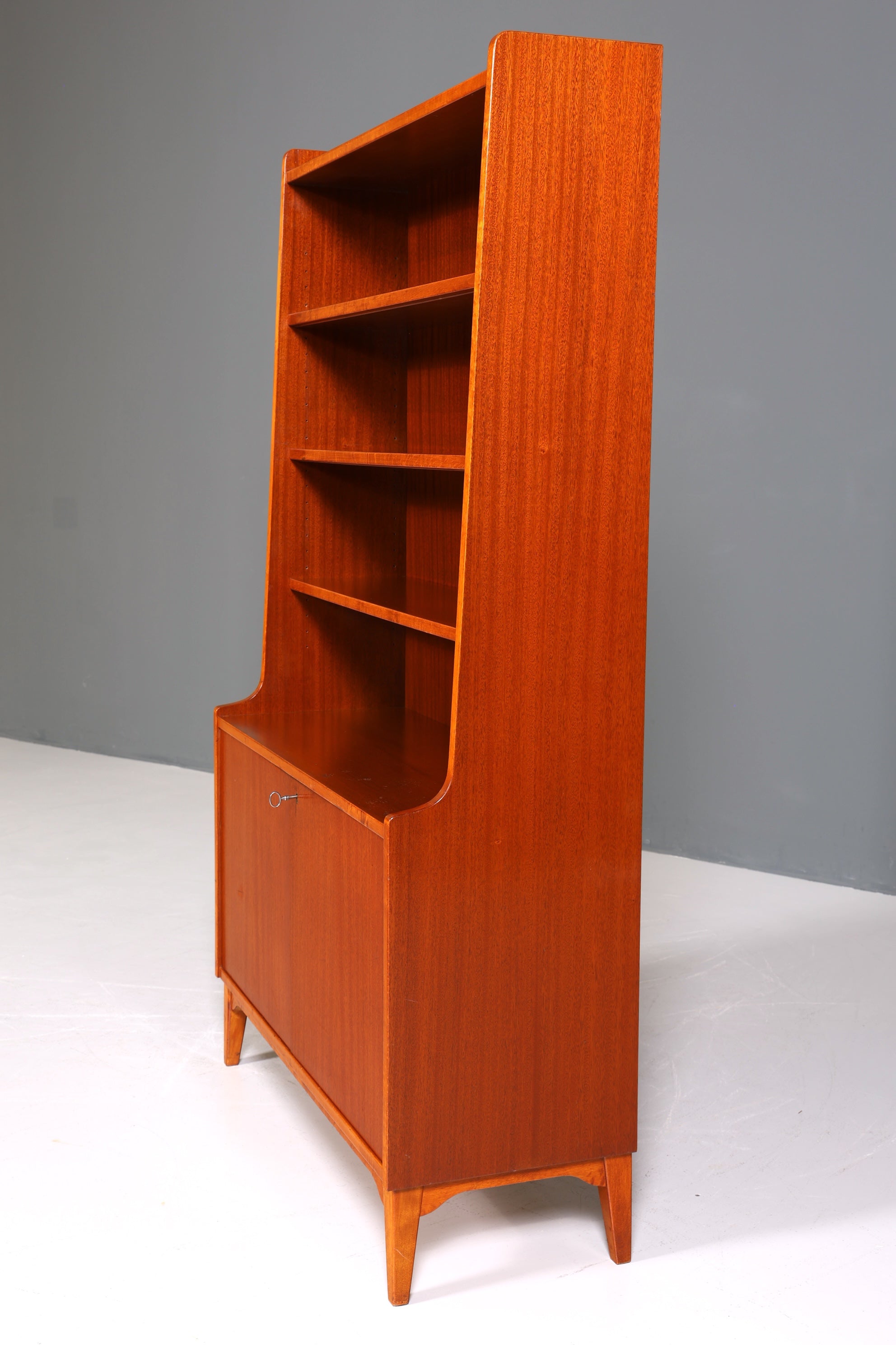 Traumhaftes Mid Century Regal echt Holz Schrank Danish Design Retro Kommode Vintage Bücherregal 60er Jahre