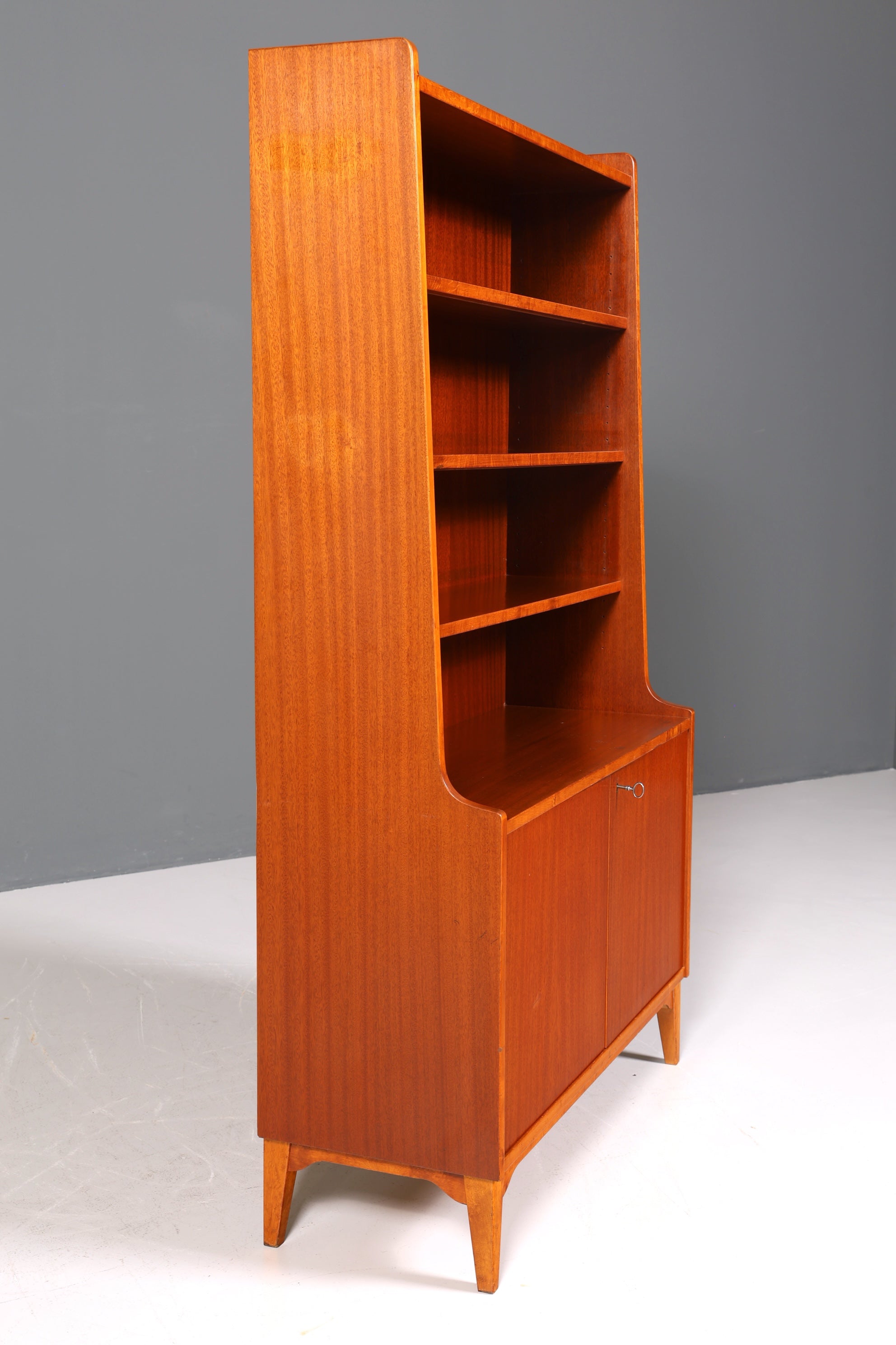 Traumhaftes Mid Century Regal echt Holz Schrank Danish Design Retro Kommode Vintage Bücherregal 60er Jahre