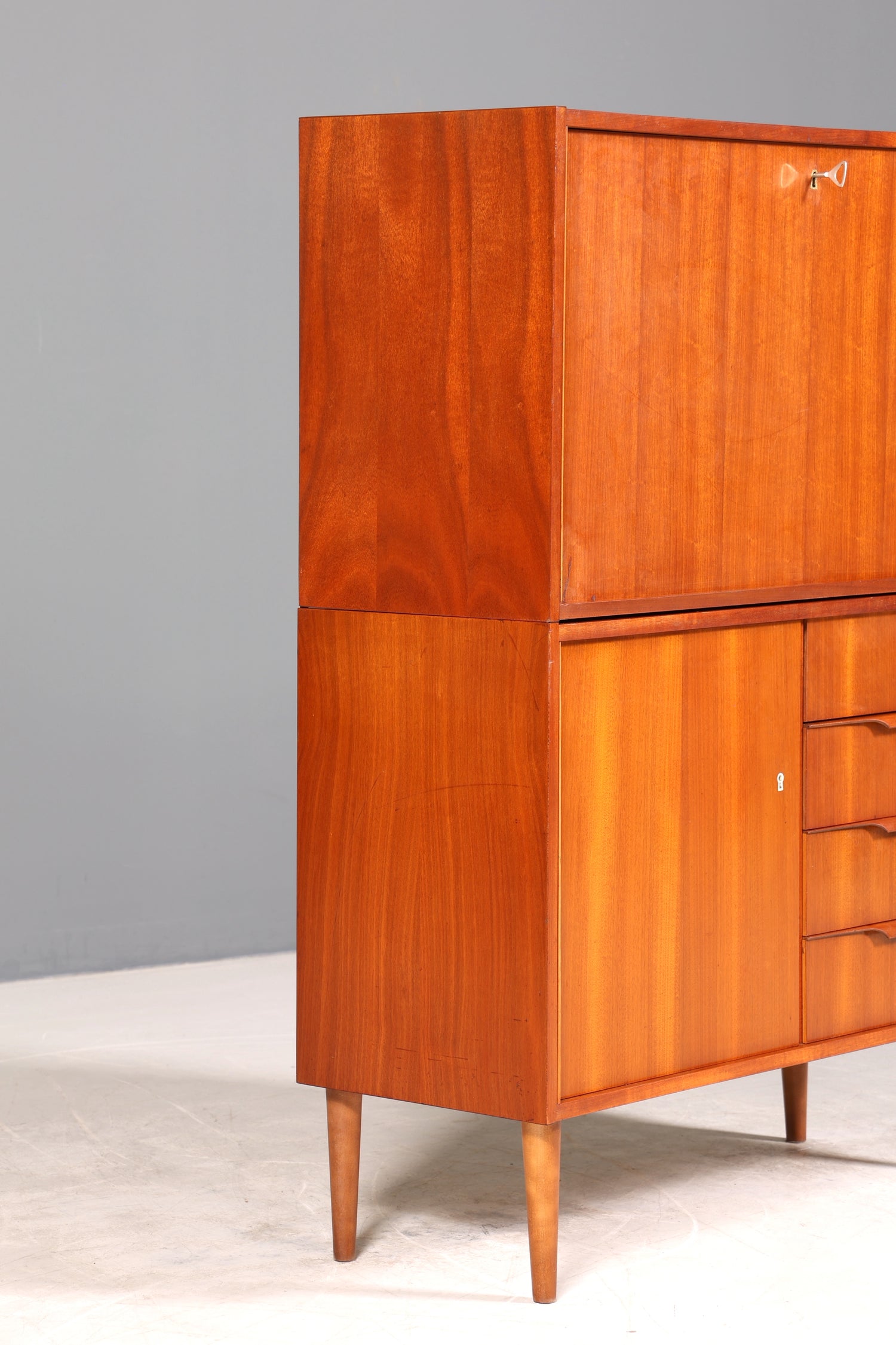 Wunderschöner Mid Century Schrank Danish Design Retro Sekretär Highboard Vintage Vertiko 60s