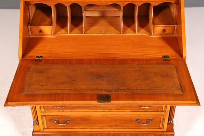 G390 Finish Stilvoller Englischer Sekretär Büro Aufsatzsekretär Eibe Antik Stil Vitrinen Schrank UK (Kopie)