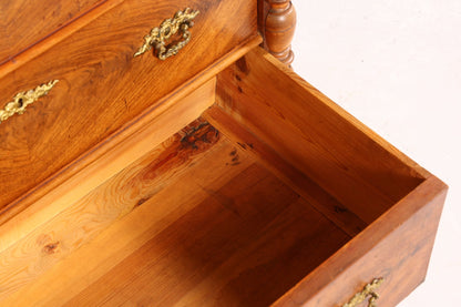 Beautiful Wilhelminian style chest of drawers Louis Philippe Vertiko walnut sideboard around 1880