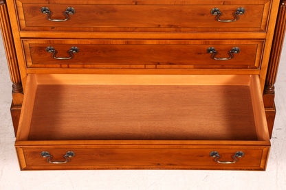 G390 Finish Stilvoller Englischer Sekretär Büro Aufsatzsekretär Eibe Antik Stil Vitrinen Schrank UK (Kopie)