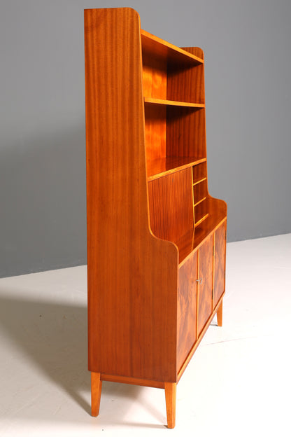 Traumhafter Mid Century Schrank Bücherregal Vintage Sekretär Highboard Holz Regal Bookshelf